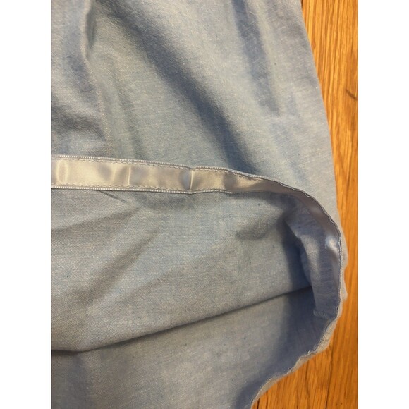 Mi Golondrina Fernanda Top Blouse Embroidered Blue Chambray Pink Floral XS - Picture 7 of 10